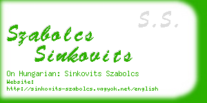 szabolcs sinkovits business card